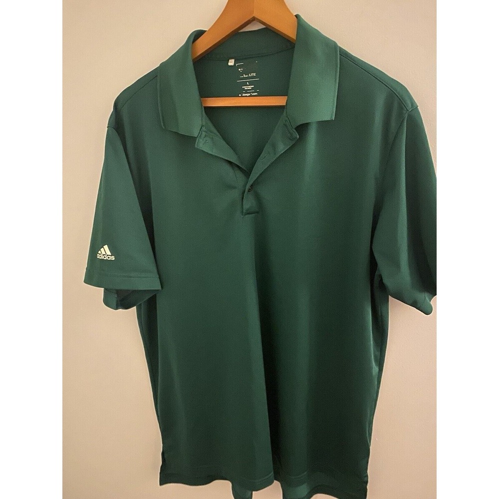 Adidas Men's Golf Polo Green Size L - Picture 3 of 9